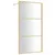 Produktbild 2 för Duschvägg med klart ESG-glas guld 100x195 cm