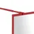 Produktbild 6 för Duschvägg med klart ESG-glas röd 90x195 cm