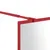 Produktbild 6 för Duschvägg med klart ESG-glas röd 100x195 cm