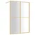 Produktbild 2 för Duschvägg med klart ESG-glas guld 140x195 cm