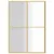 Produktbild 3 för Duschvägg med klart ESG-glas guld 140x195 cm