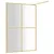 Produktbild 5 för Duschvägg med klart ESG-glas guld 140x195 cm