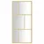 Produktbild 3 för Duschvägg med klart ESG-glas guld 80x195 cm