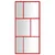 Produktbild 3 för Duschvägg med klart ESG-glas röd 90x195 cm