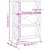 Produktbild 6 för Bokhylla med 4 hyllplan 80x30x112 cm massiv ek