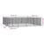 Produktbild 4 för Hundgård för utomhusbruk silver 8x8x2 m galvaniserat stål