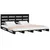Produktbild 2 för Sängram svart 140x190 cm massiv furu