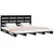 Produktbild 4 för Sängram svart 140x190 cm massiv furu