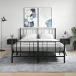 Väggmonterade sängbord 2 st svart 35x35x20 cm