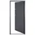 Produktbild 2 för Ytterdörr antracit 90x200 cm aluminium