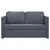 Produktbild 5 för Golvbäddsoffa 2-i-1 mörkgrå 122x204x55 cm sammet