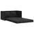 Produktbild 2 för Golvbäddsoffa 2-i-1 svart 122x204x55 cm sammet