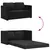 Produktbild 8 för Golvbäddsoffa 2-i-1 svart 122x204x55 cm sammet