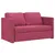 Produktbild 4 för Golvbäddsoffa 2-i-1 vinröd 122x204x55 cm sammet