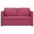 Produktbild 5 för Golvbäddsoffa 2-i-1 vinröd 122x204x55 cm sammet