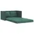 Produktbild 2 för Golvbäddsoffa 2-i-1 mörkgrön 122x204x55 cm sammet