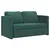 Produktbild 4 för Golvbäddsoffa 2-i-1 mörkgrön 122x204x55 cm sammet