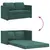 Produktbild 8 för Golvbäddsoffa 2-i-1 mörkgrön 122x204x55 cm sammet
