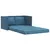 Produktbild 2 för Golvbäddsoffa 2-i-1 blå 122x204x55 cm sammet