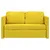 Produktbild 5 för Golvbäddsoffa 2-i-1 mörkgul 122x204x55 cm sammet