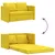 Produktbild 8 för Golvbäddsoffa 2-i-1 mörkgul 122x204x55 cm sammet
