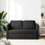 Produktbild 3 för Golvbäddsoffa 2-i-1 svart 112x174x55 cm tyg