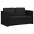 Produktbild 4 för Golvbäddsoffa 2-i-1 svart 112x174x55 cm tyg