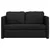 Produktbild 5 för Golvbäddsoffa 2-i-1 svart 112x174x55 cm tyg