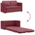 Produktbild 8 för Golvbäddsoffa 2-i-1 vinröd 112x174x55 cm tyg