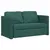 Produktbild 4 för Golvbäddsoffa 2-i-1 mörkgrön 112x174x55 cm tyg