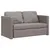 Produktbild 4 för Golvbäddsoffa 2-i-1 taupe 112x174x55 cm tyg
