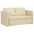 Produktbild 4 för Golvbäddsoffa 2-i-1 gräddvit 112x174x55 cm tyg