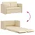 Produktbild 8 för Golvbäddsoffa 2-i-1 gräddvit 112x174x55 cm tyg