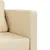 Produktbild 9 för Golvbäddsoffa 2-i-1 gräddvit 112x174x55 cm tyg