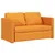 Produktbild 4 för Golvbäddsoffa 2-i-1 mörkgul 112x174x55 cm tyg