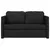Produktbild 5 för Golvbäddsoffa 2-i-1 svart 112x174x55 cm konstläder