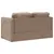 Produktbild 7 för Golvbäddsoffa 2-i-1 cappuccino 112x174x55 cm konstläder