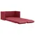 Produktbild 2 för Golvbäddsoffa 2-i-1 vinröd 112x174x55 cm konstläder