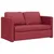 Produktbild 4 för Golvbäddsoffa 2-i-1 vinröd 112x174x55 cm konstläder