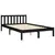 Produktbild 9 för Sängram med huvudgavel svart 5FT King Size massivt trä