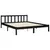 Produktbild 9 för Sängram med huvudgavel svart 5FT King Size massivt trä