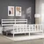Produktbild 4 för Sängram med huvudgavel vit 180x200 cm massivt trä