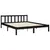 Produktbild 9 för Sängram med huvudgavel svart 5FT King Size massivt trä
