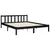 Produktbild 8 för Sängram med huvudgavel svart 5FT King Size massivt trä