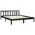 Produktbild 9 för Sängram med huvudgavel svart 5FT King Size massivt trä