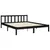 Produktbild 9 för Sängram med huvudgavel svart 5FT King Size massivt trä