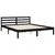 Produktbild 8 för Sängram med huvudgavel svart 5FT King Size massivt trä