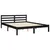 Produktbild 8 för Sängram med huvudgavel svart 5FT King Size massivt trä