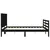Produktbild 6 för Sängram med huvudgavel svart 5FT King Size massivt trä