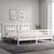 Produktbild 3 för Sängram med huvudgavel vit 200x200 cm massivt trä